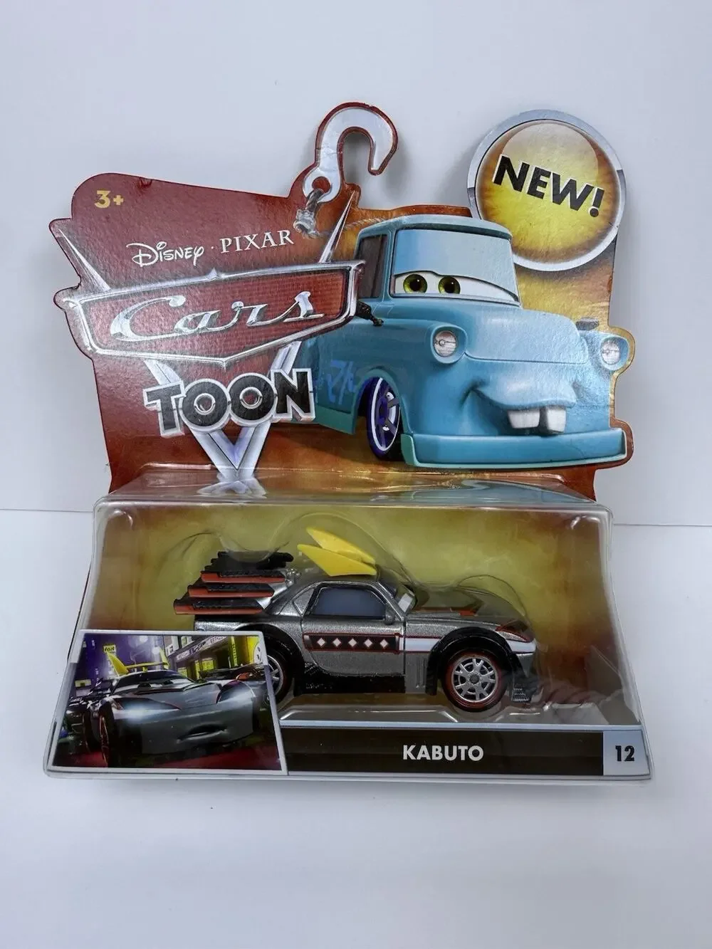 NIB Disney Pixar Cars Toon #12 Kabuto 1:55 Diecast Car Tokyo Mater 2009 Mattel